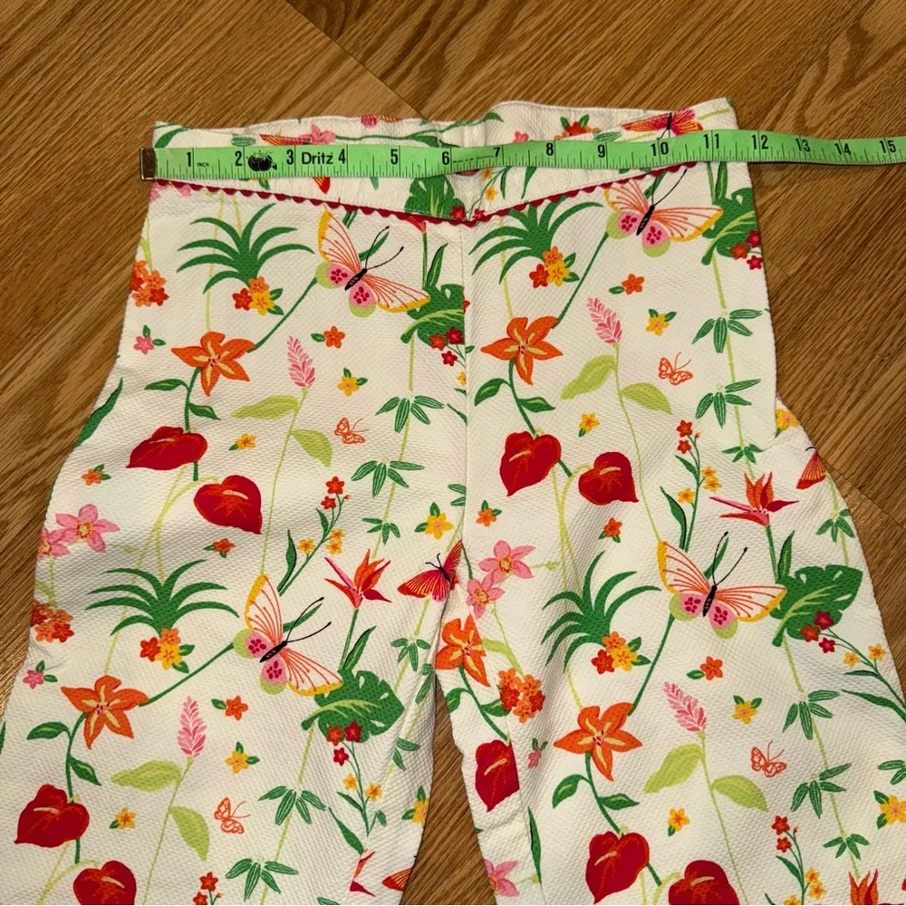 Gymboree tropical garden Capri pants adjustable waist butterfly detail sz‎ 9